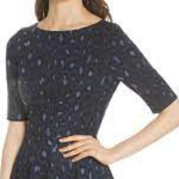 KATE SPADE Leopard Print Lace-up Ponte Dress - Picture 2 of 5